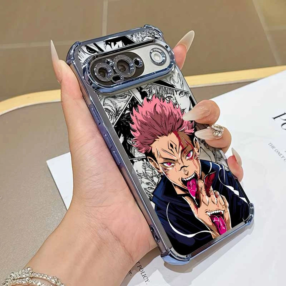 Jujutsu Kaisen Cute Plating Drop-Proof Transparent Soft Phone Case