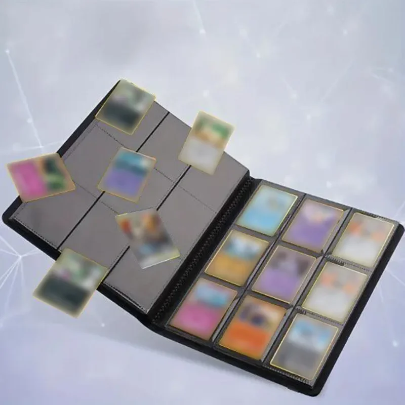 160 카드 바인더 트레이딩 카드 홀더 북 PP 커버 바인더 카드용 내구성 있는 사이드 로딩 카드 북 게임 카드 포함