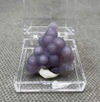 Natural grape agate mineral specimen + box sie 3.4 cm + healing quartz crystals and stones rock gemstone 2