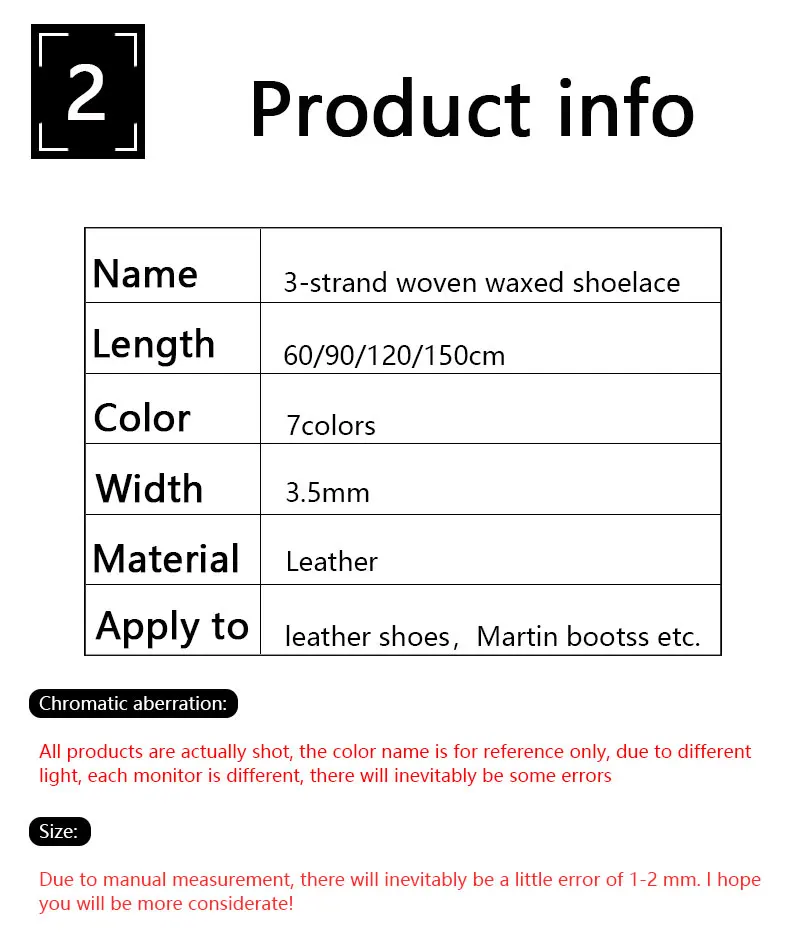Leder-Schnürsenkel, runde Schnürsenkel, wasserdicht, gewachste Baumwolle, Schnürsenkel, Oxford-Stiefelschnürsenkel für Schuhe, 60/80/100/120/140/180 cm, 1 Paar – Detail 16