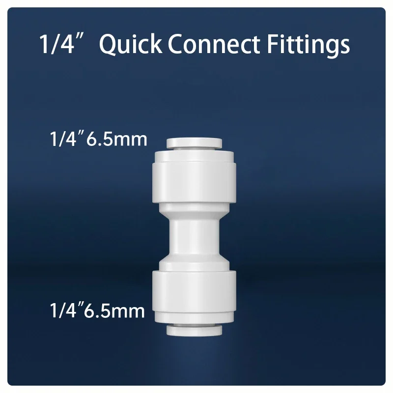 Water Pipe Fitting Straight Ro Quick Water Fitting 1/4" Hose Pipe 3/8" Male Female Thread Coupling Connector Water Filter Reverse Osmosis Parts
