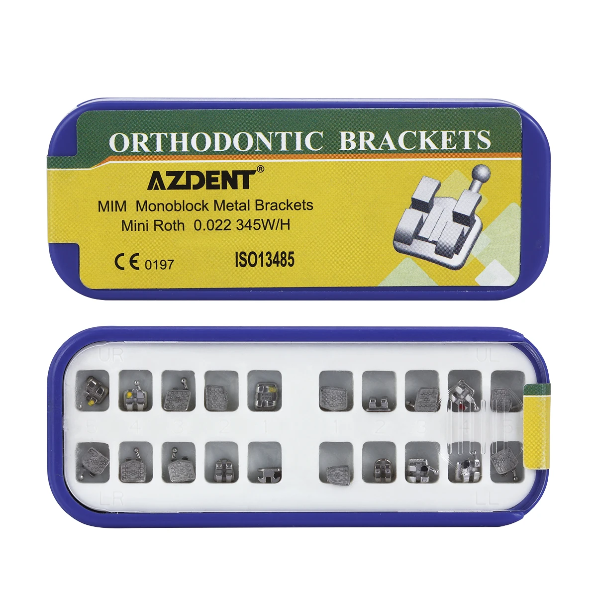 AZDENT Dental Kieferorthopädische Metallklammern Mini Roth MBT 022/018 Haken 345 MIM Monoblock Zahnspangen für Zähne Zahnarztmaterialien – Detail 7