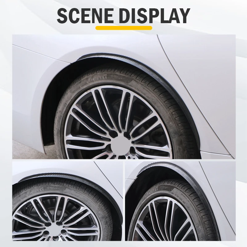 Universal Car Wheel Eyebrow Arch Mouldings Fender Rubber Stickers Body Kit Protector