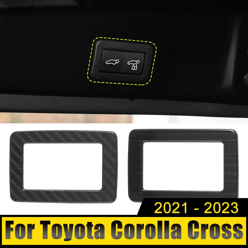 

Stainless Steel Car Trunk Switch Panel Button Cover Protection Trim Sticker For Toyota Corolla Cross XG10 2021 2022 2023 Hybrid