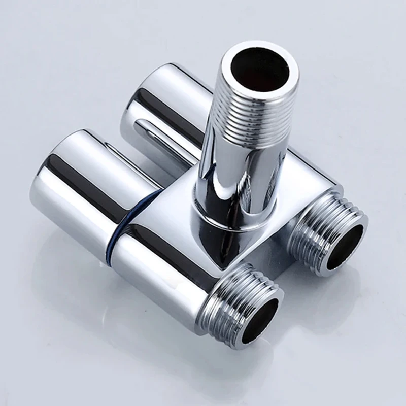 Zinc Alloy Angle Valve Wall Mount Toilet Bidet Sprayer Set One In Two Out Water Cleaning Sprayer for Bathroom Toilet Accessories