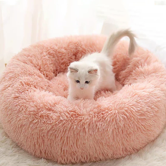 Winter Thicken Pet Nest Plush Warm Pet Nest for Samll Dogs Cats Round Cat Nest Dog Bed Kitten Puppy House Pet Supplies 40CM 3