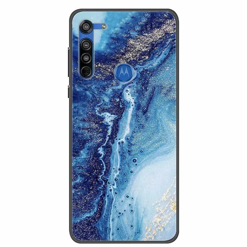 Elegant Marble Soft TPU Silicone Phone Cover - Artistic Cat Design Bumper Case for Moto G Pro and Stylus