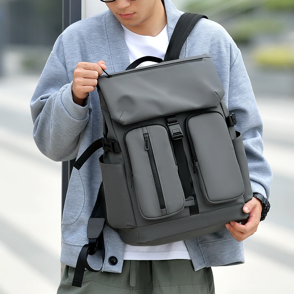 Men's Backpack, Large-Capacity Commuter Backpack, Wear-Resistant Leisure Travel Bag, Multi-Functional Laptop Bag, Men's Bag - 6