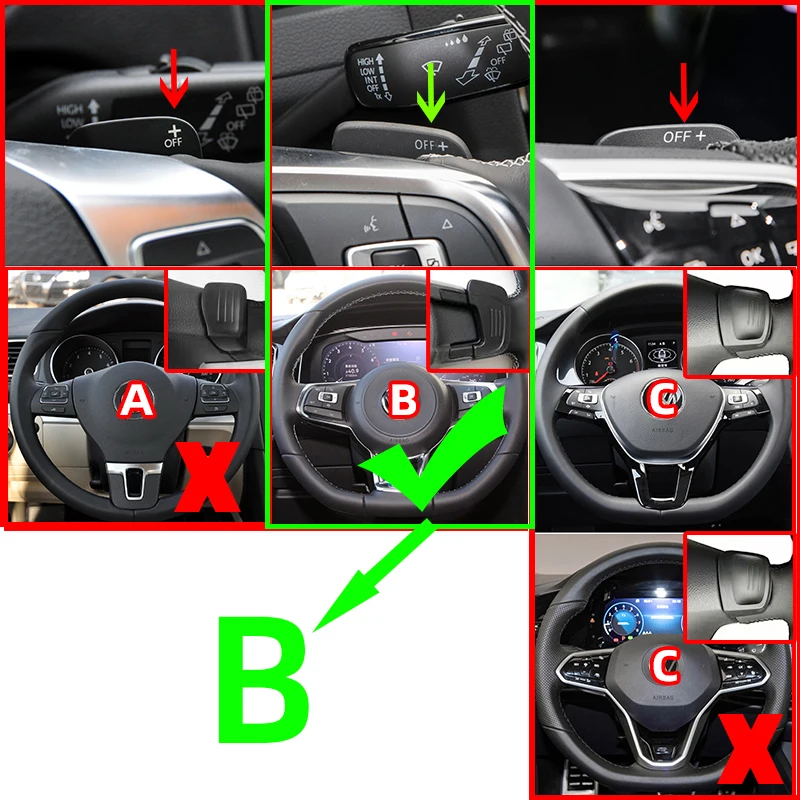 For VW Golf 7 7.5 GTI Tiguan Sciricco Touran X Sagitar POLO Lamando Variant R Volkswagen paddle shift Extension accessories