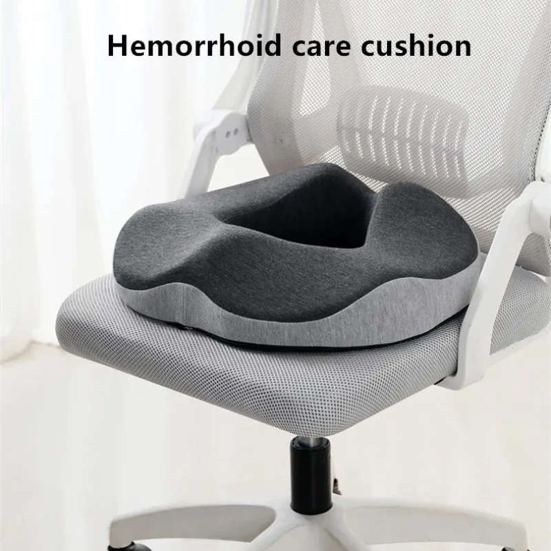Ergonomic Memory Foam Donut Seat Cushion,Office Comfort Pillow for Cailbone Pain, Bed Sores, Hemorrhoids, Sciatica  ﻿