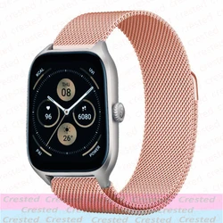Sleek Milanese Metal Band, 20mm/22mm Adjustable Bracelet Strap - Amazfit  bip - S - U (New pink)