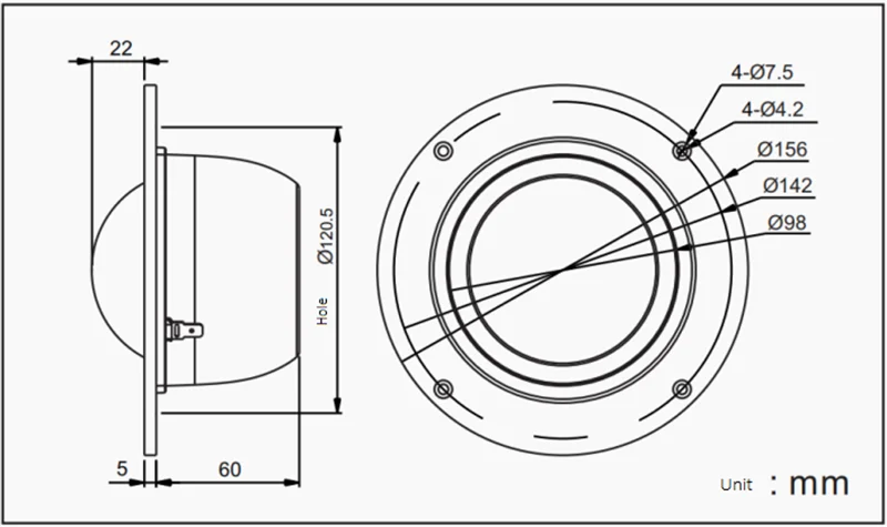 HV-02 DM-7500 Midrange Speaker Original New HIFI Speaker 6 Inch Speaker Impedance 5 Ohm Power 20-120W (1PCS)