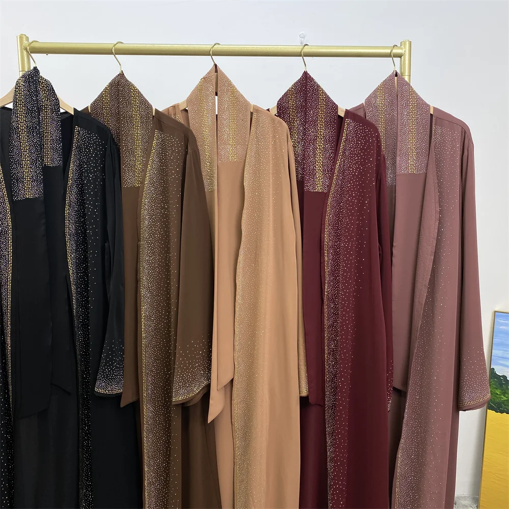 Abaya Dubai Luxury Long Dresses Diamonds Gorgeous Party Style Muslim Modesty Robe Islam's Clothing Khimar Kebaya Ramadan Kimono - Image 6
