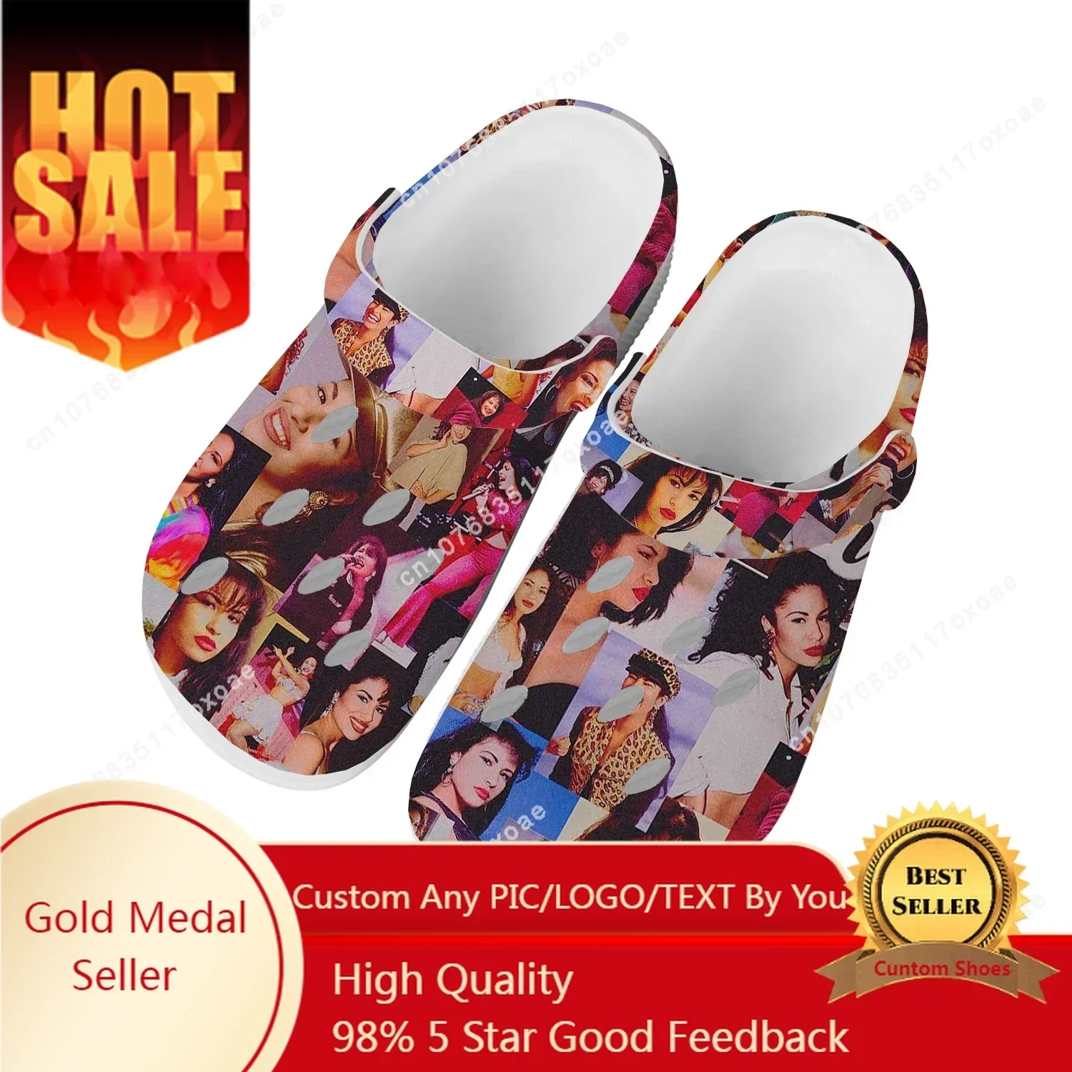 

Singer Selena Quintanilla Home Clog Mens Women Youth Boy Girl Sandals Shoes Garden Custom Breathable Shoe Beach Hole Slippers