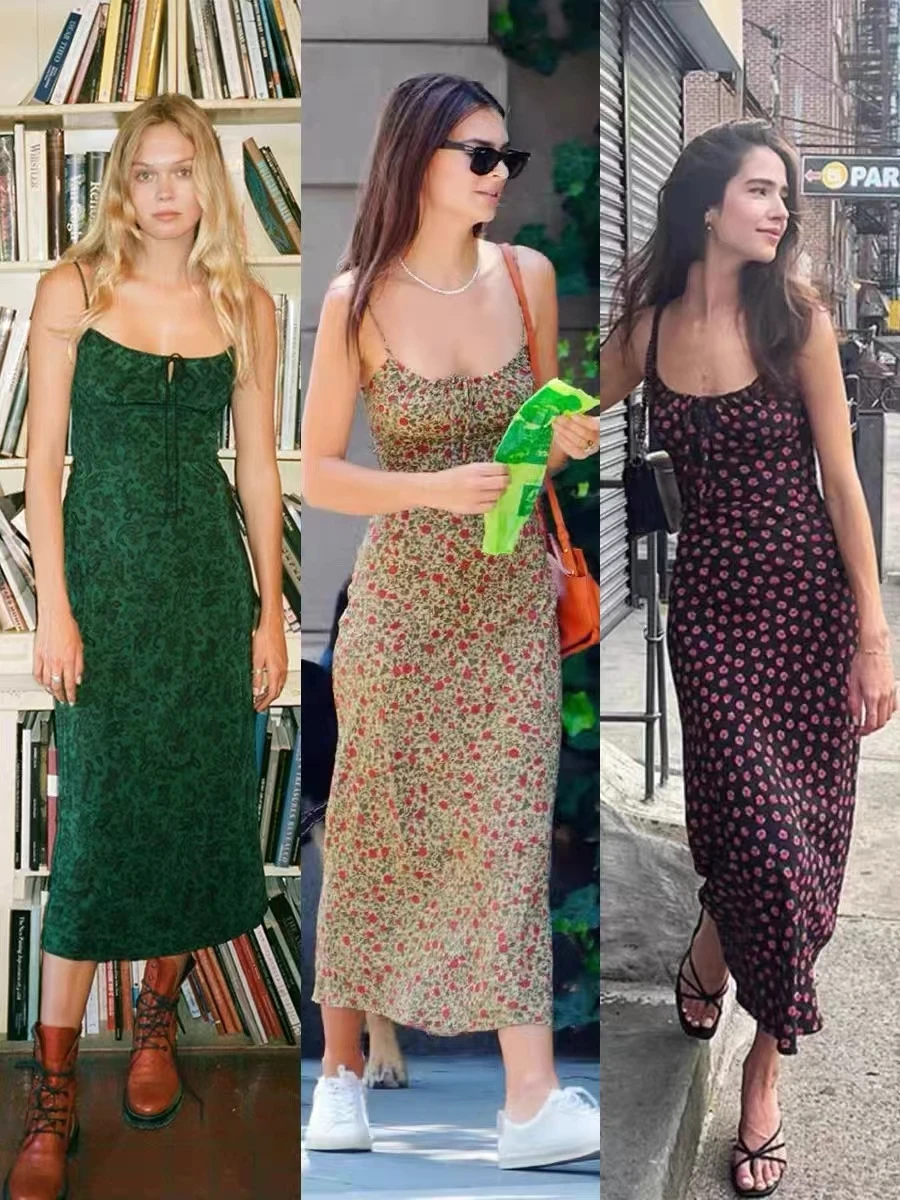 

Женское Шелковое приталенное платье с принтом в стиле ретро