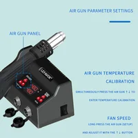 8909D Soldering Station Digital Display Hot Air Gun Soldering And Rework Station For Cell-Phone Welding Desoldering Repair Tools 2