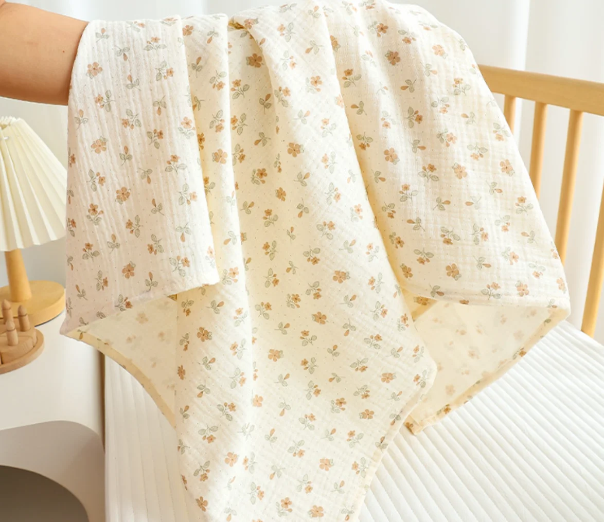 Newborn Baby Muslin Swaddle Blanket For Boys Girls Floral Infant Receiving Blankets Cotton Baby Blanket Swaddle Wrap Essential