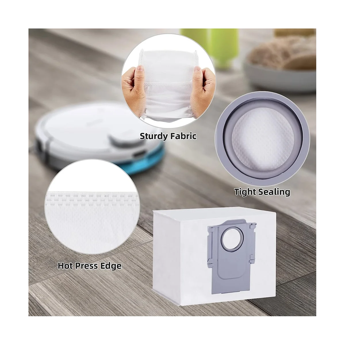 

18 шт., мешки для пылесоса Xiaomi Roborock S8/S8 +/S8 Pro