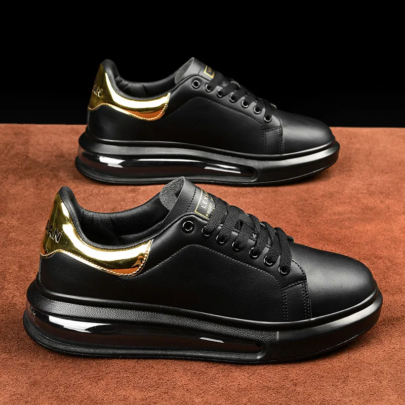 Men's sports shoes, women's fashionable sports shoes, vibration increasing lightweight and comfortable casual skateboardi