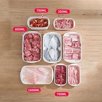 Boîte de conservation blanche grande capacité pour réfrigérateur, bac de rangement alimentaire pour cuisine, boîte hermétique pour garder les aliments frais 4