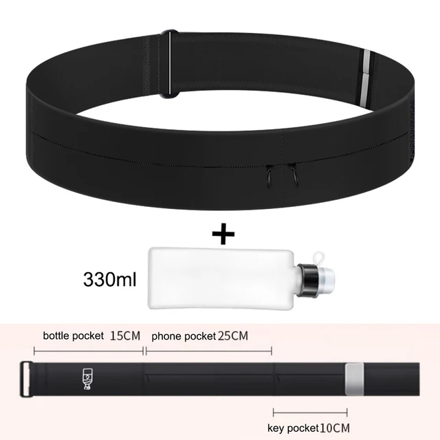Women Running Belt Waist Bag with Water Bottle Sports Fanny Pack Men Phone Pouch Jogging Gym Bags Hydration Run Accessories 2