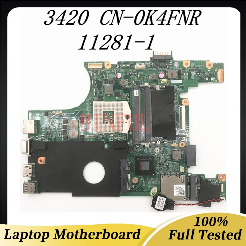 CN-0K4FNR 0K4FNR K4FNR Mainboard For Dell V2420 2420 V3420 3420 Laptop Motherboard 11281-1 SLJ8F HM75 DDR3 100%Full Working Well