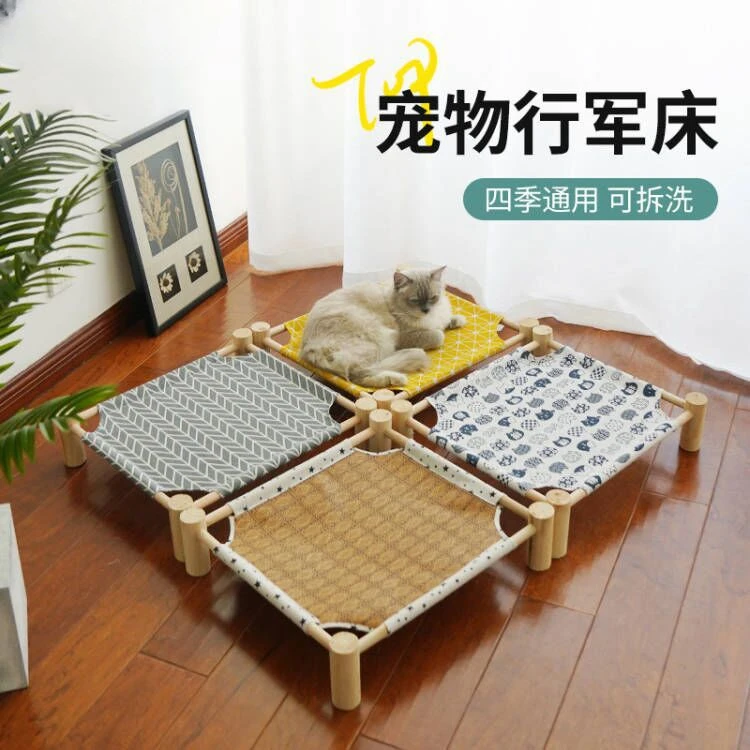 

Pet marching bed, cat nest, dog house, cat, small dog, small dog, wooden simple splicing, moisture-proof off the ground wholesal
