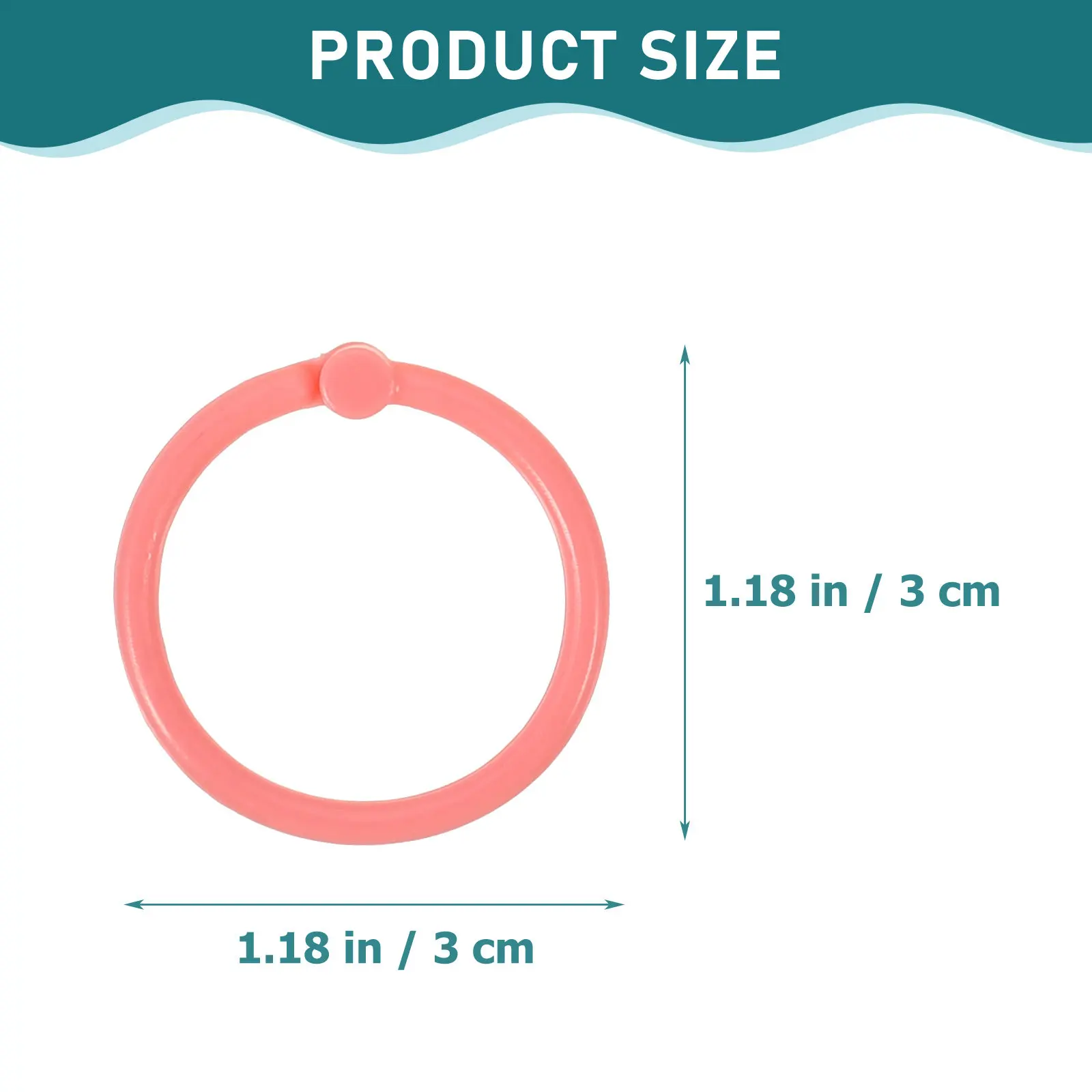 80Pcs 다채로운 플라스틱 바인더 링 간편한 작동 노트 카드용 루스 리프 링 교실 사무실 홈 문서 분류