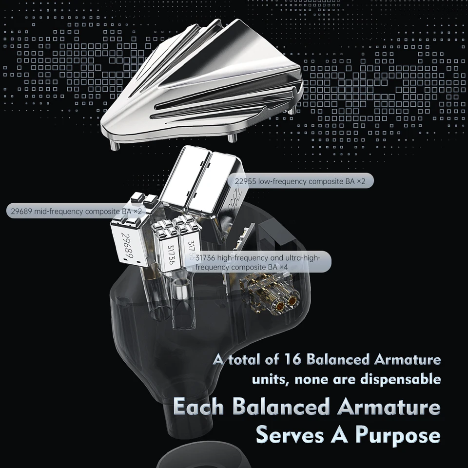 CVJ Kumo Flagship 8 BA in-Ear Monitors, Balanced Armature Earphone