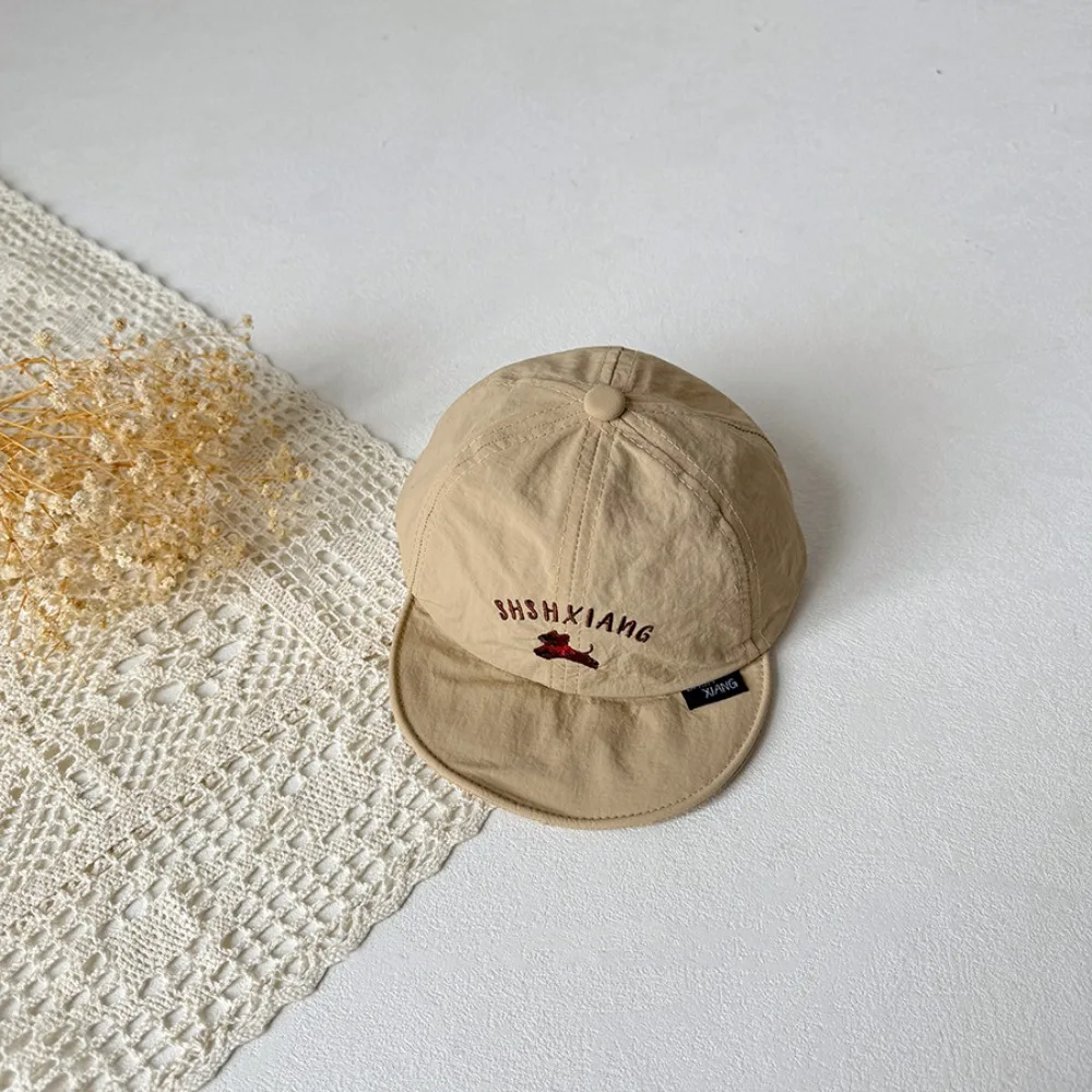 Sweet Korean Style Puppy Baseball Cap Quick-dry Letter Embroidery Summer Kid Sunhat Anti-UV Shading Hat Children's Hat Girls