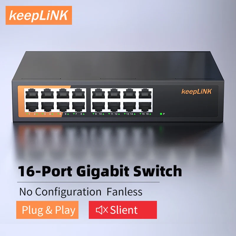 Keeplink-switch Gigabit Ethernet 16 Portas