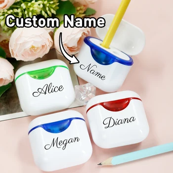 Temperino per matite personalizzato, temperino manuale a doppia testa personalizzato, articoli per il ritorno a scuola, regali di compleanno