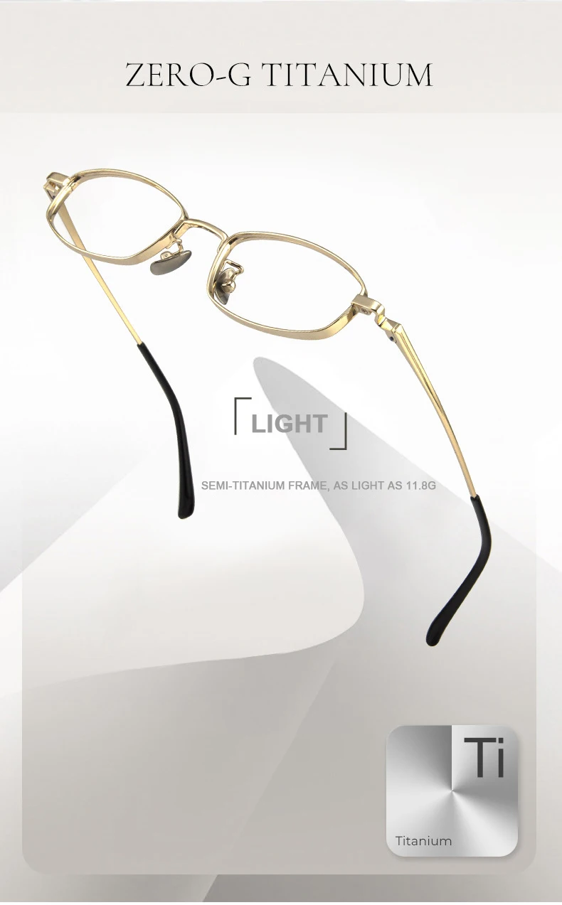 Titan Brillen Männer Temperament Kleine Rahmen Business Casual Frauen Rechteckige Mode Frühling Tempel Kleine Gesicht Brille – Detail 3