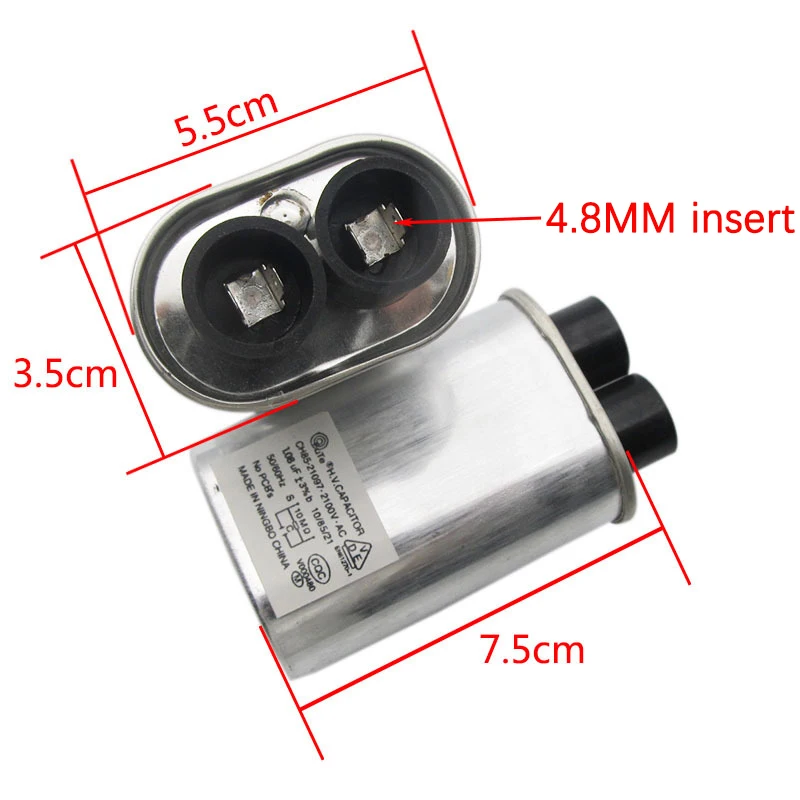 1pc Microwave Oven Capacitor 0.85uF 0.9uF 0.95uF 1.05uF 1.08uF High Voltage oven components electrical components