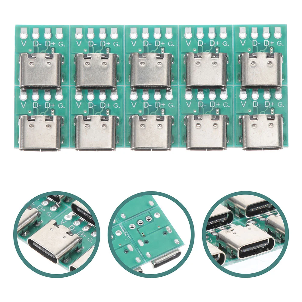 

12 Pcs USB Connector Board DIY 31 Serial Female Data Line Cable Transmission