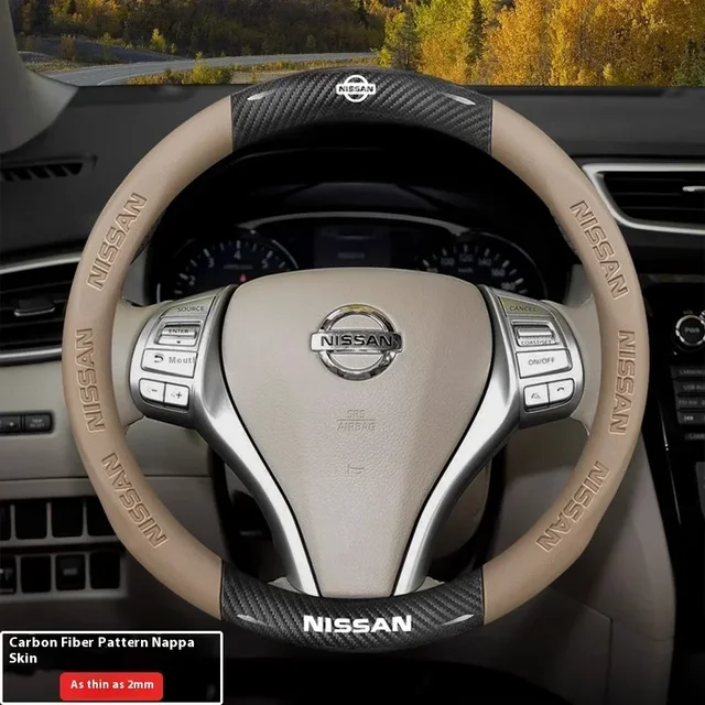 Car Steering Wheel Cover for Nissan Qashqai Juke X-Trail Patrol Note Leaf Altima Micra Murano Rogue Pulsar Sentra Teana Tiida 2
