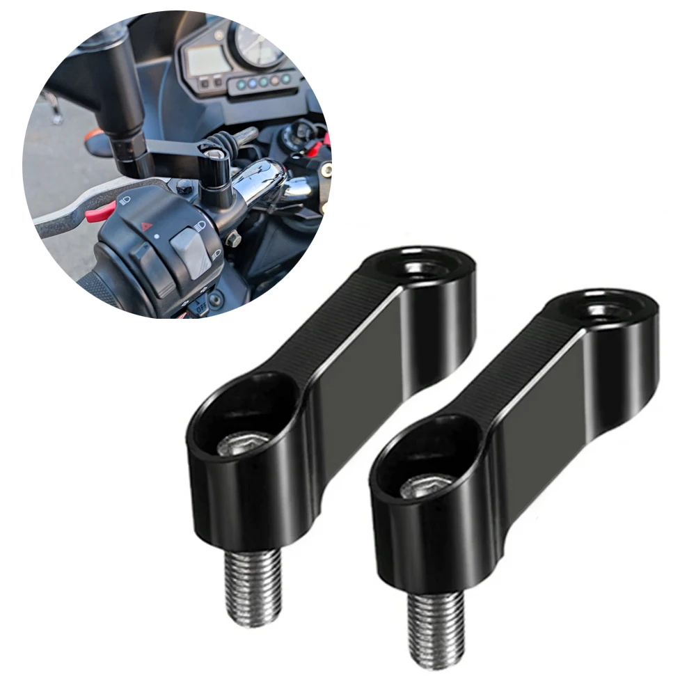 8MM Motorcycle Rearview Mirrors Extension Riser Extend Adapter Mirror Extender Adapters Riser Supplies Rear View Base Mirrors motorcycle mirror motorcycle mirrors