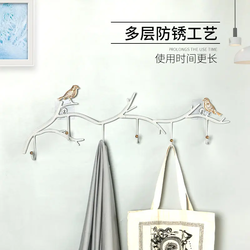 Clothes Rack Clothes Hook Creative Wall Hanging Clothes Hanger No Punching Holes At The Entrance Wall