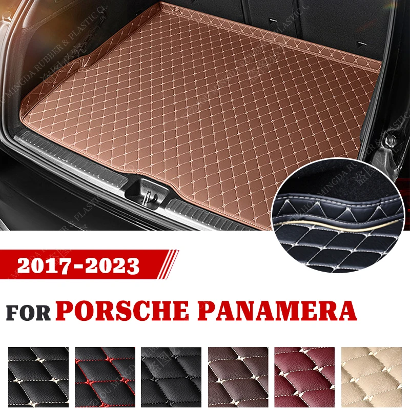 

Высококачественный кожаный коврик для багажника автомобиля Porsche Panamera 2017 2018 2019 2020 2021 2022 2023 аксессуары для интерьера автомобиля