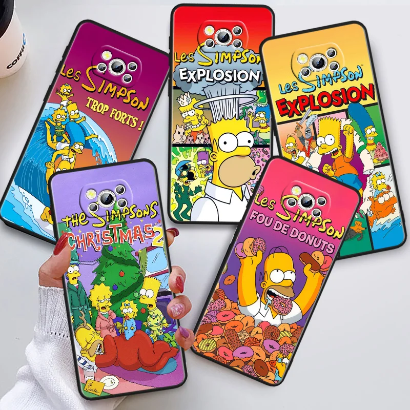 Cartoon Simpson Family Phon Case Per Xiaomi Poco C50 C40 C31 C3 M5S X4 M4 M3 F4 F3 Gt F2 F1 X3 Nfc X2 Pro Black Cover