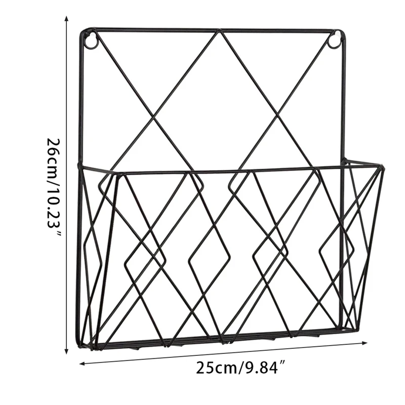 Iron Wire Collection for Case Wall Mount File Holder Metal Magazine Holder Home School Dorm Supplies