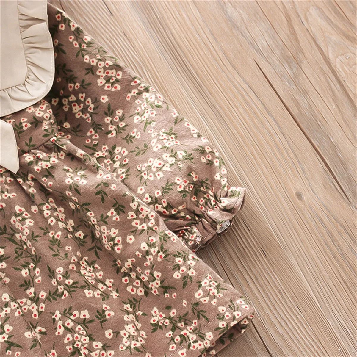 Fall Winter New Girls' Dress Floral Full Camp Bow - Uniqwear