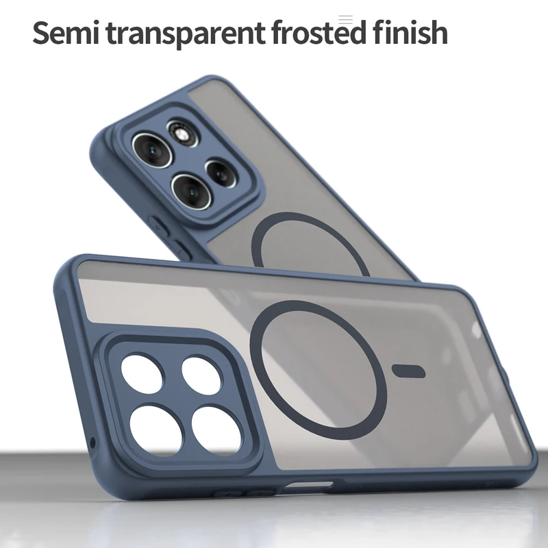 Magnetic Translucent Frosted Matte Waterproof Protective Phone Case
