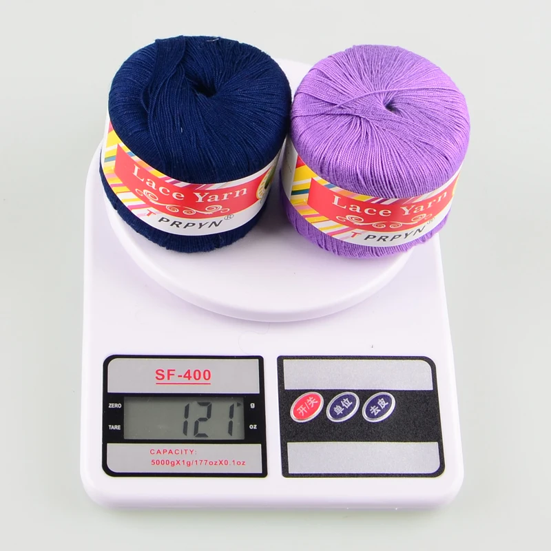 TPRPYN 1Pc=50g 100% cotton lace Yarn for Hand Knitting 5# thin crochet yarn worsted wool thread line to knit 180Meter handmade 6
