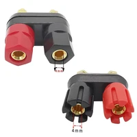 4mm Banana Plug Terminals Connector Dual Banana Plug Amplifier Terminal Binding Post Connector Red Black 3
