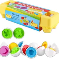 Matching Eggs Toys for 1 2 3Toddlers Montessori Toys Easter Eggs Shape Sorter Games Children Educational Learning Toys 6