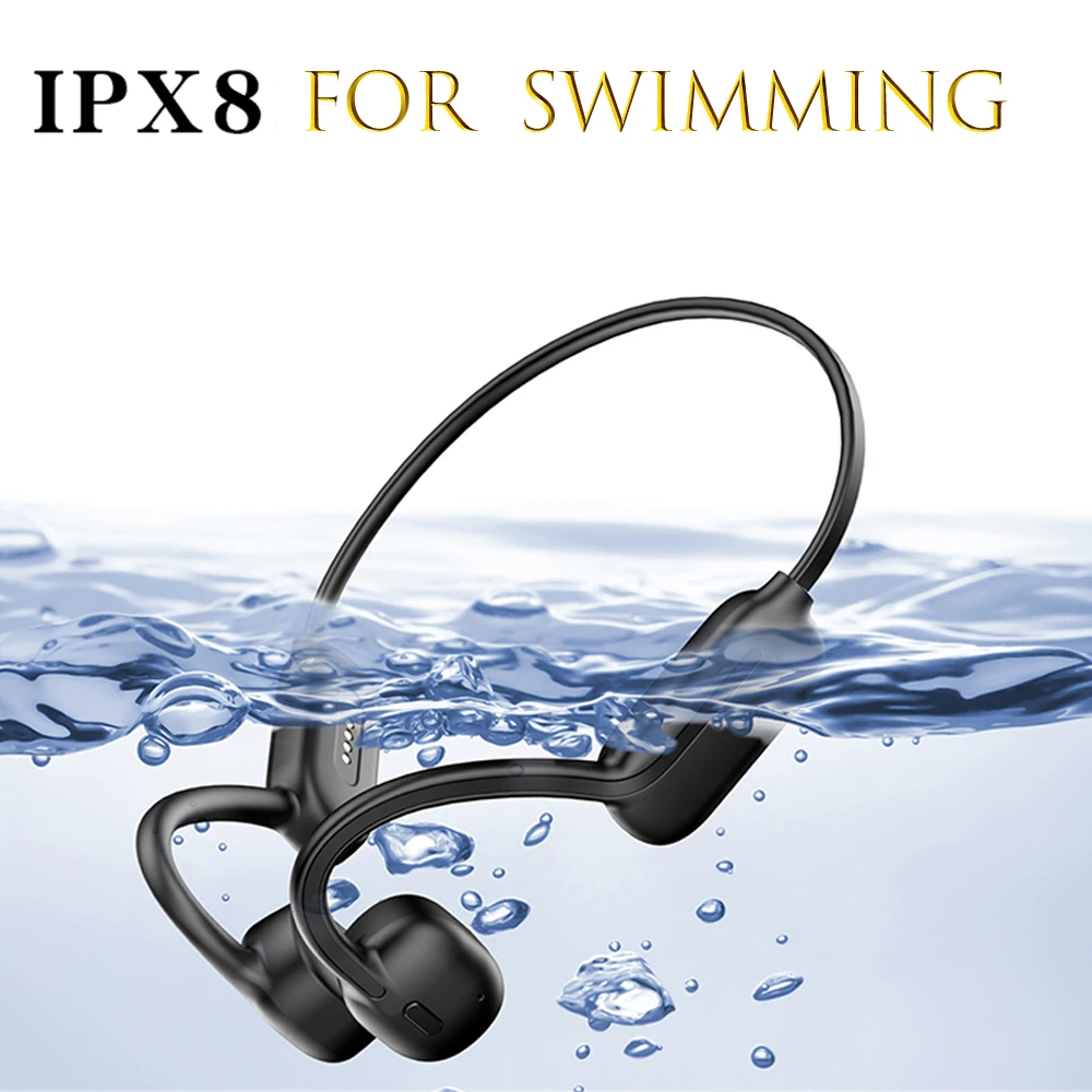Xiaomi-水泳用骨伝導イヤホン,ipx8防水ヘッドセット,mp3