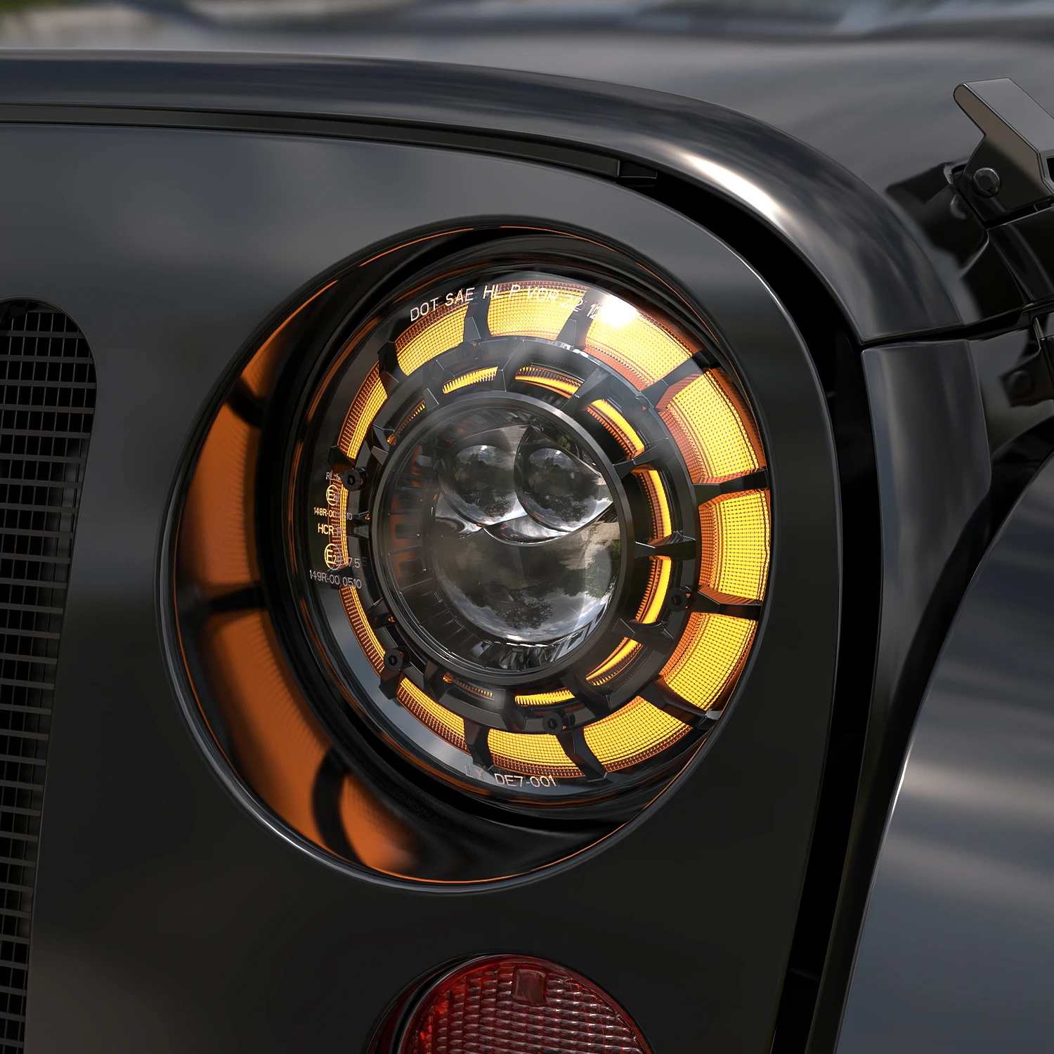 ジープ・ラングラーJKオフロード、ラーダ・ニーヴァ車用7インチ丸型LED