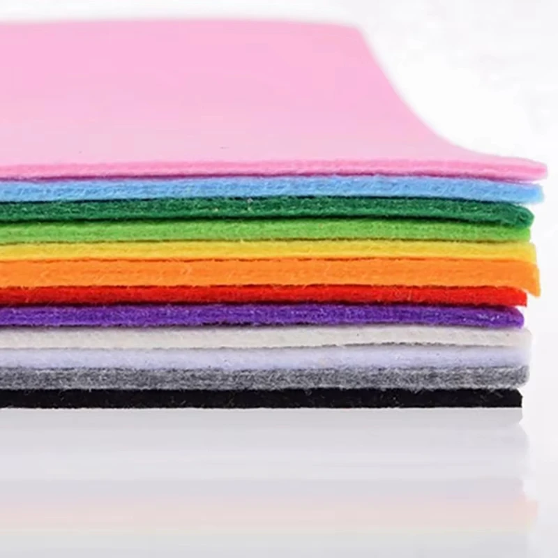 Polyester Felt Fabric, 3mm Thick, 30x30cm, for DIY Crafts & Home Decor