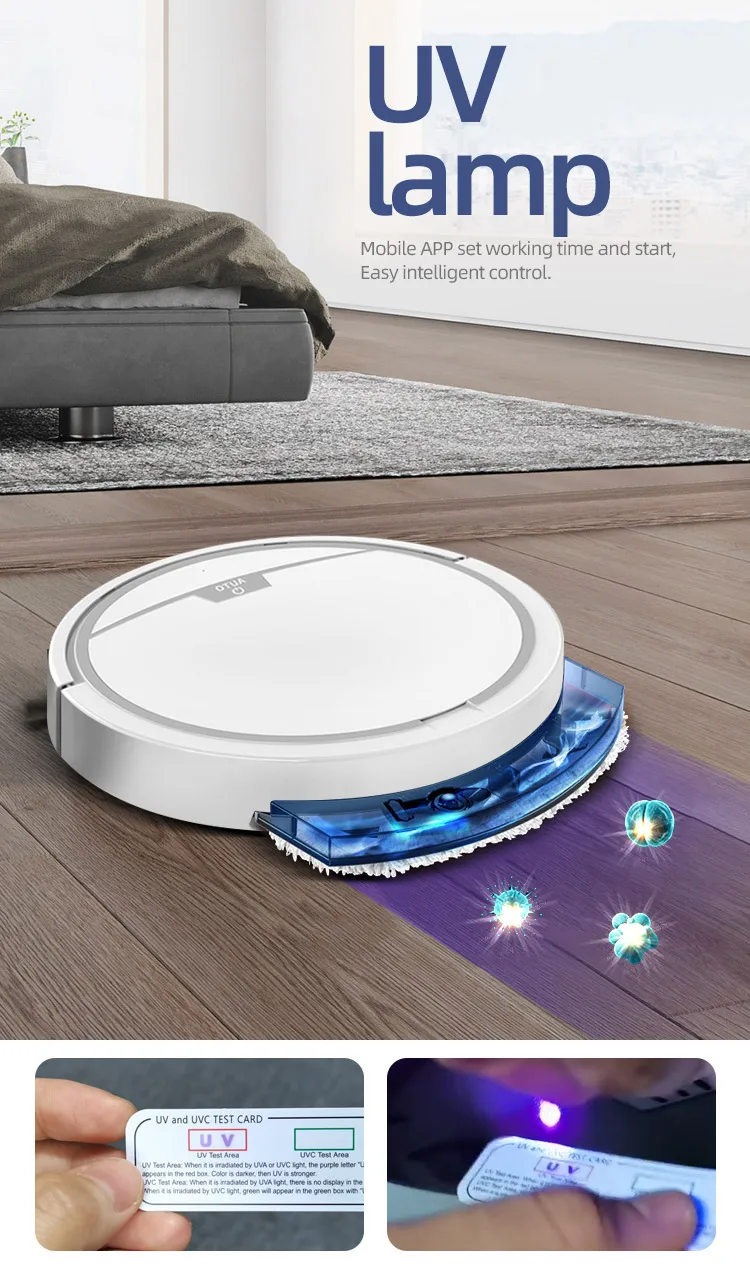 Automatic App Control Vacuum Cleaner Household Floor Sweeper Water Tank Wet Dry Electric Mop Robot Vacuum Cleaning Machine